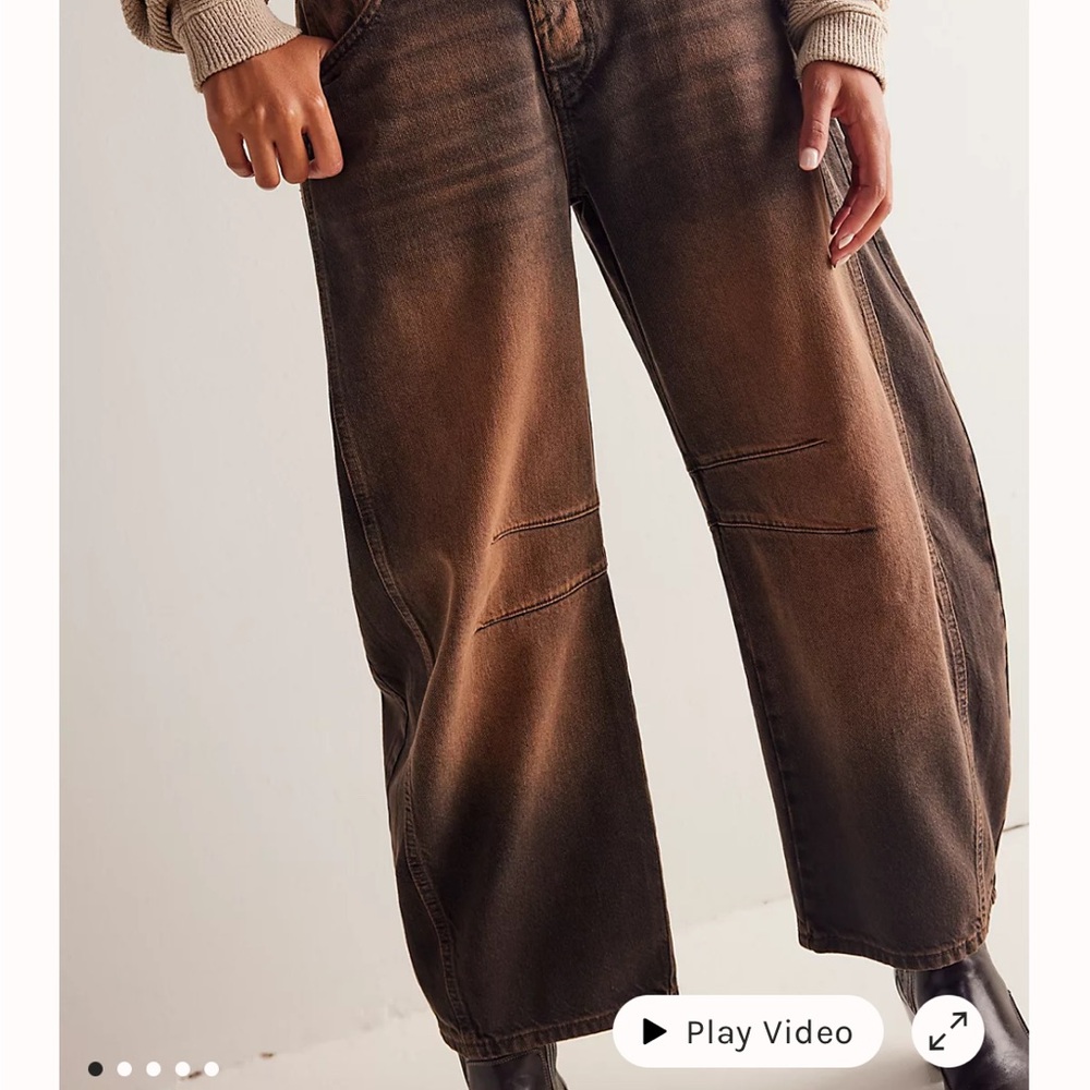 Free People Good Luck Barrel Jeans